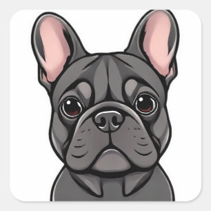 Cute French Bulldog Sticker Adorable Frenchie Lo