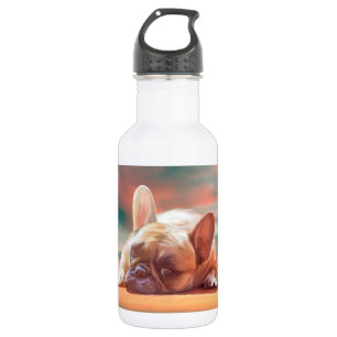 Cute French Bulldog Water Colour Art Painting 532 Ml Water Bottle