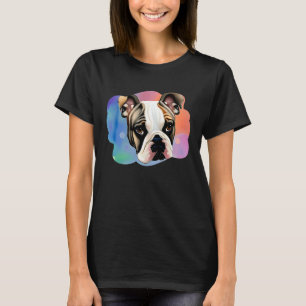 Cute French Bulldog Watercolour for bulldog Mom lo T-Shirt