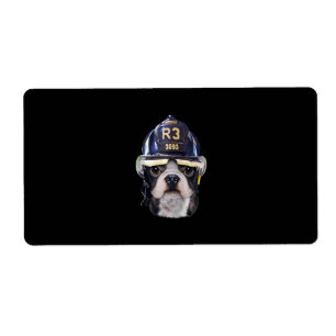 Cute French Bulldog Wearing Firefighter Helmet