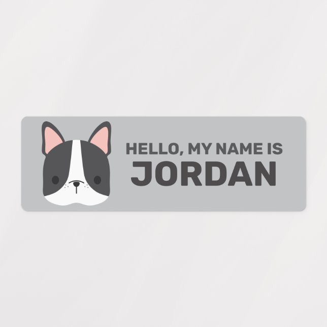Cute French Bulldog with Personalised Name (Design 1)