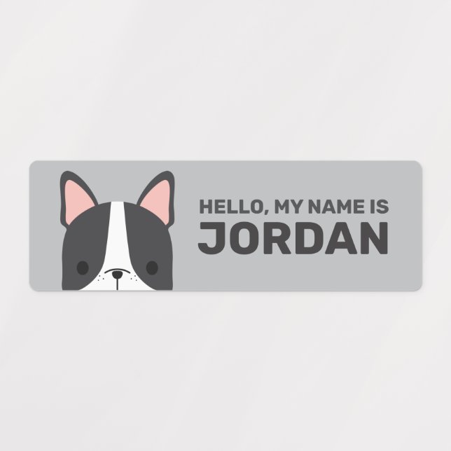 Cute French Bulldog with Personalised Name (Design 1)