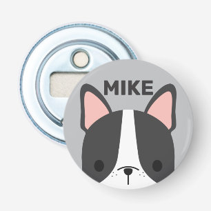 Cute French Bulldog with Personalised Name Bottle Opener
