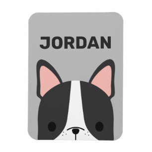 Cute French Bulldog with Personalised Name Magnet