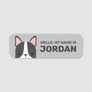 Cute French Bulldog with Personalised Name Tag
