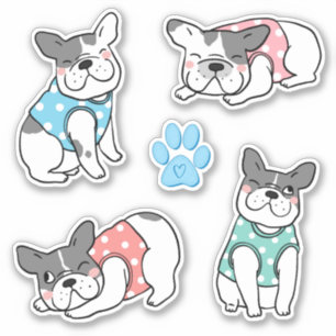 Cute French Bulldogs Sticker