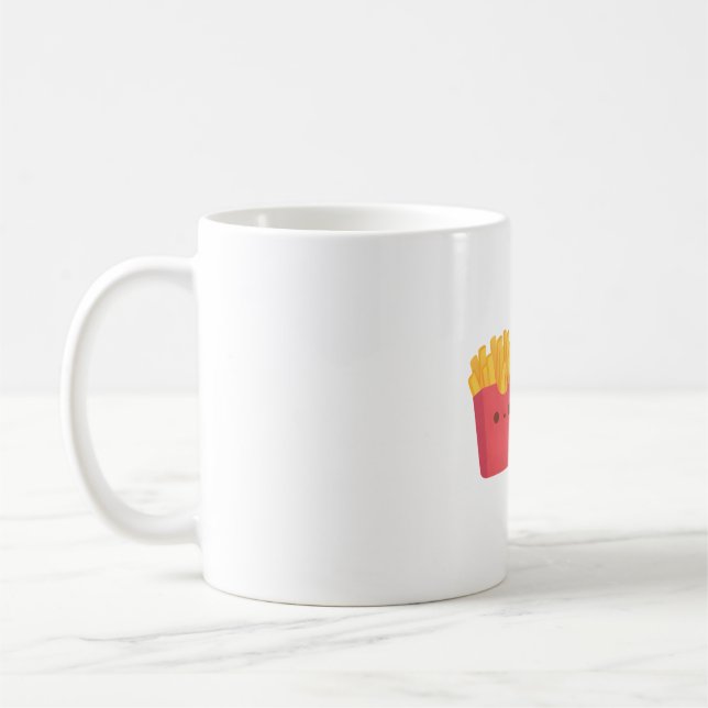 Cute French Fries And Burger Pair Coffee Mug (Left)