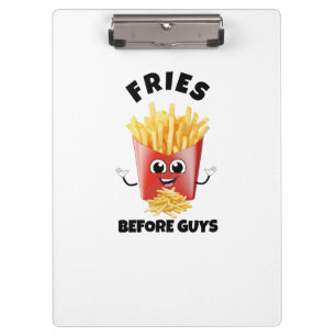 Cute French Fries Cartoon Hoodie &Tee –Funny Food Clipboard