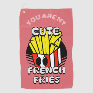 Cute French Fries, Fry-Day personalise valentine Golf Towel