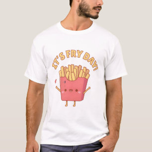 Cute French Fries Its Fry Day Pun Doodle T-Shirt