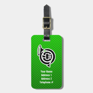 Cute French Horn Luggage Tag