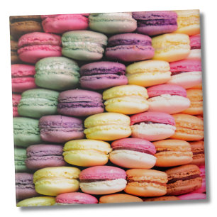 Cute French Macaron Cookies Ceramic Tile