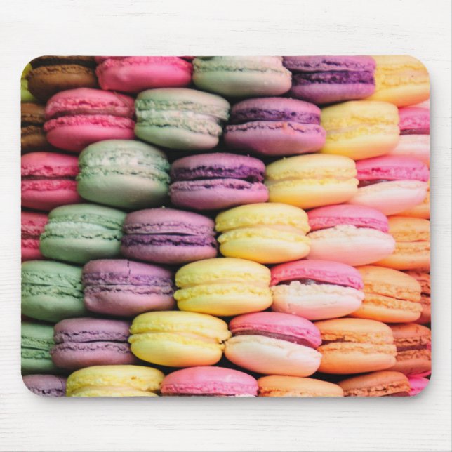 Cute French Macaron Cookies Mouse Pad (Front)