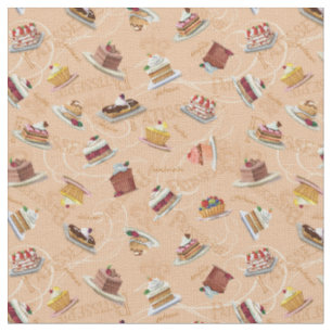 Cute French Patisserie Print Fabric