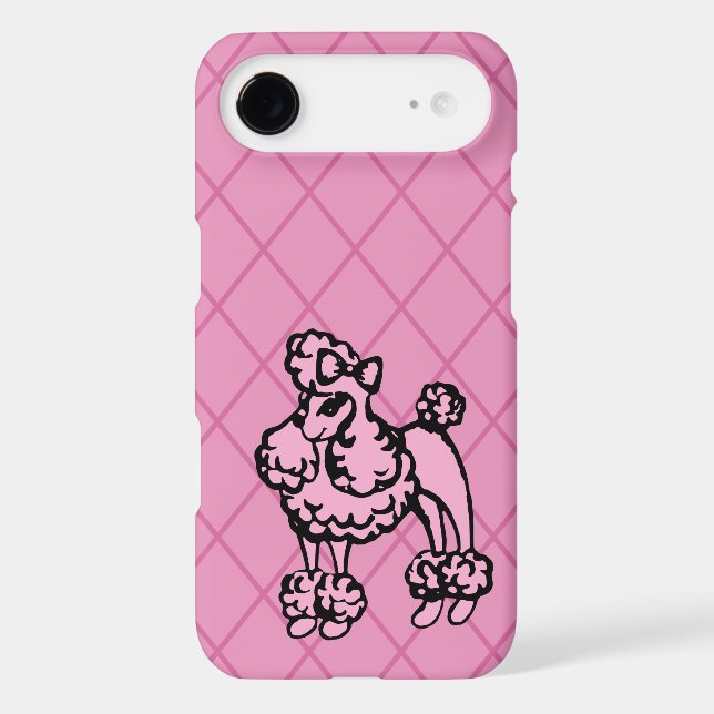 Cute French Poodle iPhone Cover Case (Back)