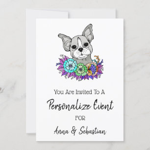 *~ Cute Frenchie French Bulldog Event Invitation