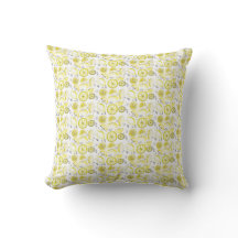Cute Fresh Lemon Citrus Doodle Yellow
