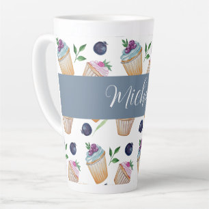 Cute Fresh Urban Watercolor Illustration Latte Mug