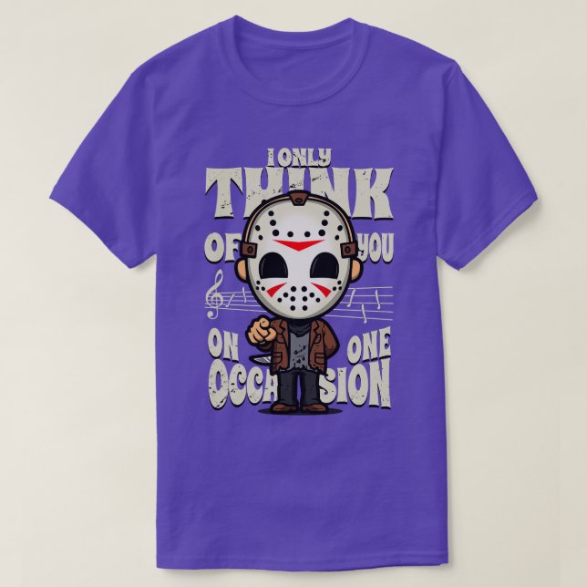 Cute Friday Slasher Funny Meme T-Shirt (Design Front)