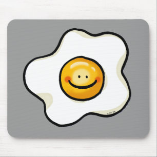 Cute fried egg mouse pad