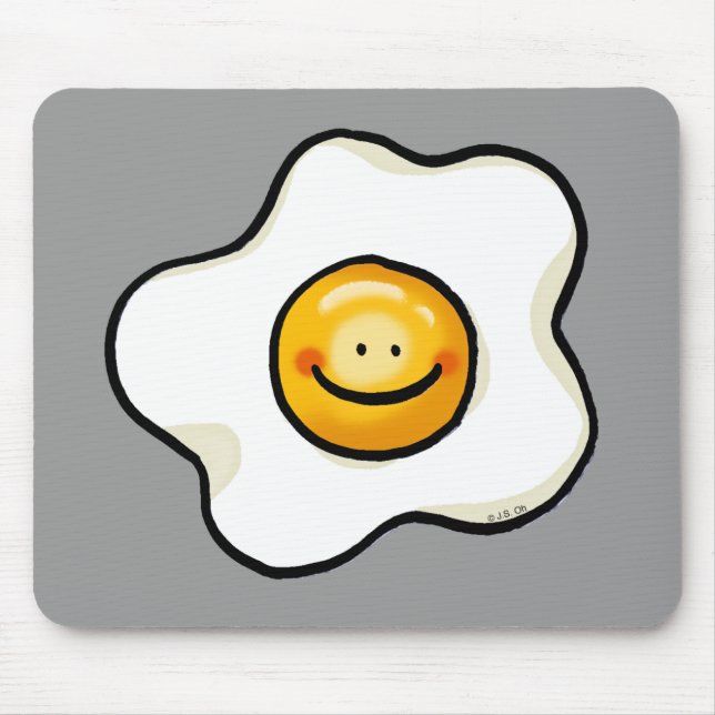 Cute fried egg mouse pad (Front)