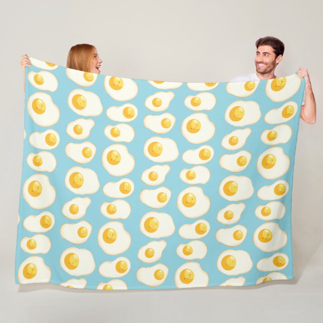 Cute Fried eggs Fleece Blanket (In Situ)
