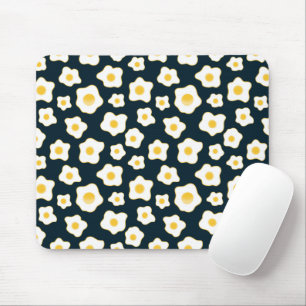 Cute Fried Eggs Flower Pattern Mouse Pad