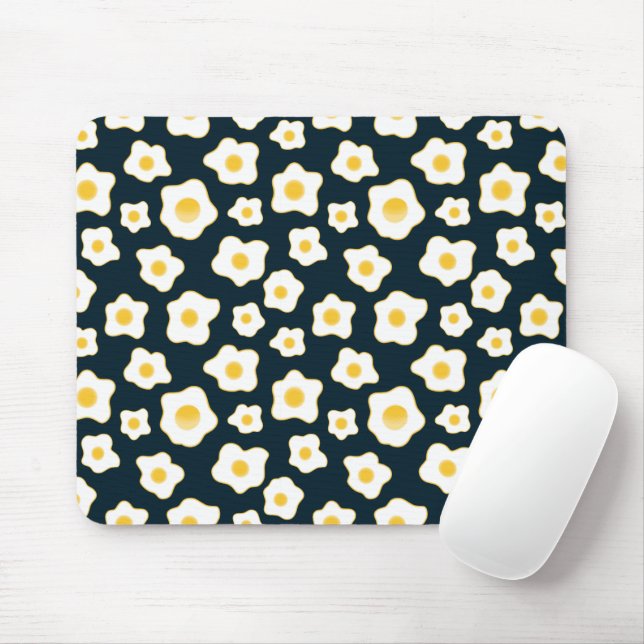 Cute Fried Eggs Flower Pattern Mouse Pad (With Mouse)