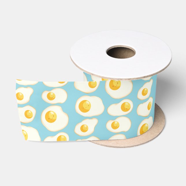 Cute Fried eggs Satin Ribbon (Spool)