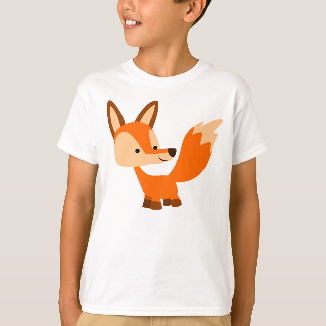 Cute Friendly Cartoon Fox Children T-Shirt (Front)