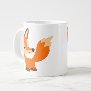 Cute Friendly Cartoon Fox Jumbo Mug