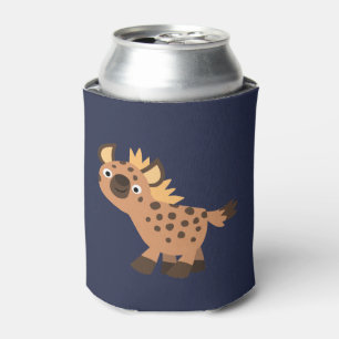 Cute Friendly Cartoon Hyena Can Cooler