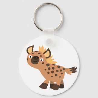 Cute Friendly Cartoon Hyena Key Ring