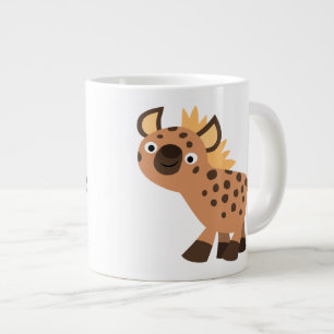 Cute Friendly Cartoon Hyena Large Coffee Mug