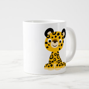Cute Friendly Cartoon Jaguar Large Coffee Mug