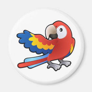 cute friendly Macaw Parrot Magnet