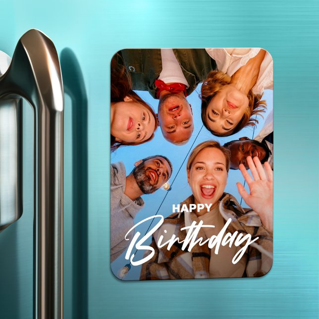 Cute friends celebrate Happy Birthday Photo Magnet (Creator Uploaded)