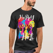 Cute friends playing Holi T-Shirt