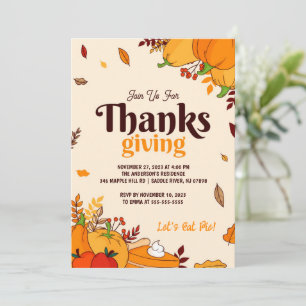 Cute Friendsgiving Thanksgiving Personalised Invitation