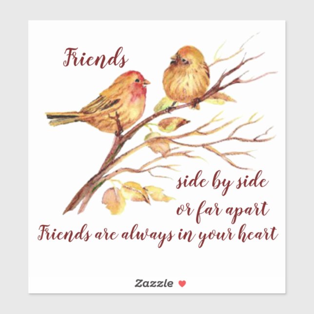 Cute Friendship Birds & Quote (Sheet)