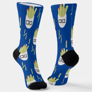 Cute Fries Junk Food Pattern Socks