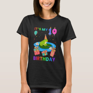 Cute Frog 10th Birthday   Frogs Animal   Graphic T-Shirt
