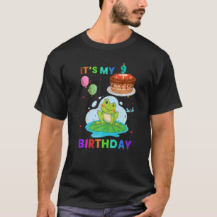 Cute Frog 1st Birthday Frogs Animal Graphic T-Shirt
