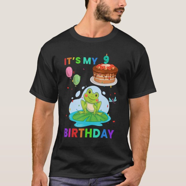 Cute Frog 1st Birthday  Frogs Animal  Graphic T-Shirt (Front)