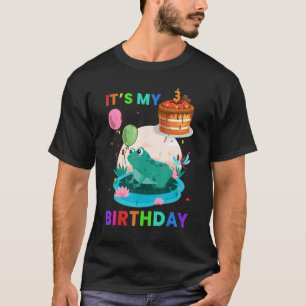 Cute Frog 4th Birthday Frogs Animal Graphic T-Shirt