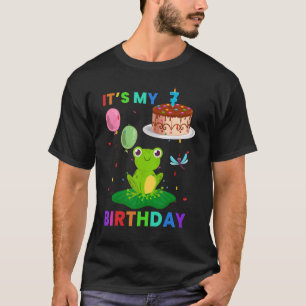 Cute Frog 8th Birthday Frogs Animal Graphic T-Shirt