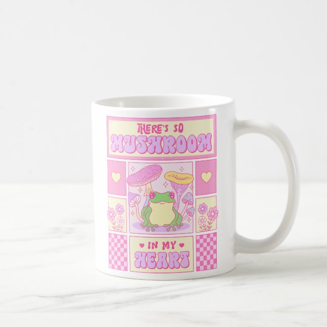 Cute Frog and Mushroom - Funny Romantic Coffee Mug (Right)