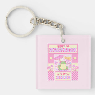Cute Frog and Mushroom - Funny Romantic Key Ring