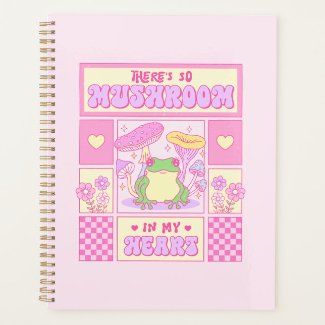 Cute Frog and Mushroom - Funny Romantic Planner (Front)