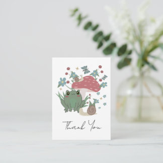 Cute Frog and Snail Thank You Card